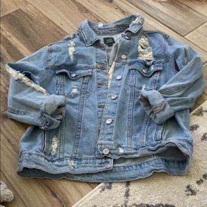 Ripped jean jacket